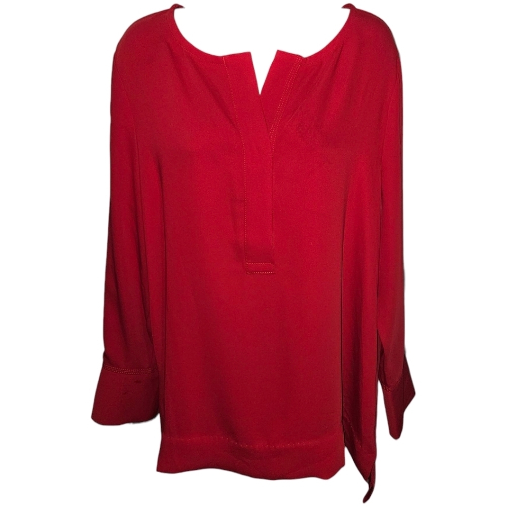 NWT Chicos Button Detail Solid Pullover Tunic Top